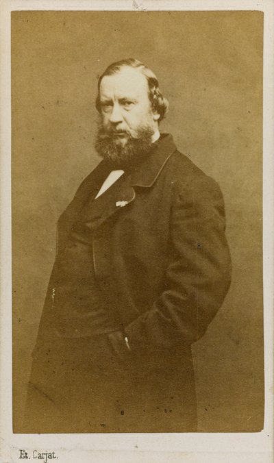 Porträtt av konstnären Constant Troyon 1810-1865, tidigt 1860-tal. av Etienne Carjat