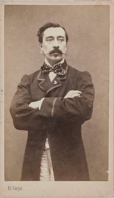 Porträtt av målaren Alfred Stevens 1828-1906, ca. 1870. av Etienne Carjat