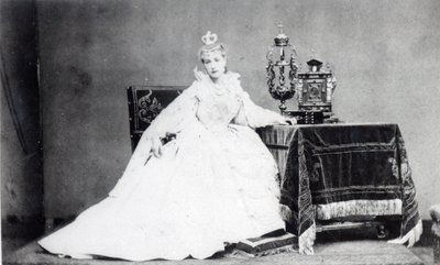 Sarah Bernhardt (1844-1923) i rollen som Marie de Neubourg i "Ruy Blas" av Victor Hugo (1802-85) c.1872 av Etienne Carjat