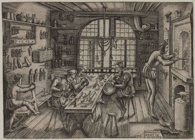 Guldsmedsaffär, 1576. av Etienne Delaune