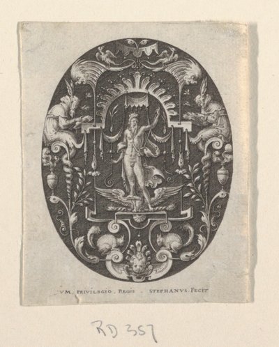 Jupiter, från Grotesques on Black Ground, Divinities and Allegories av Etienne Delaune
