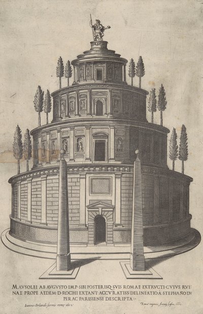 Mausoleum Ab Augusto Imp av Etienne Duperac