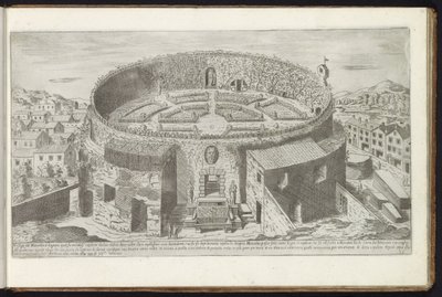 Augustus mausoleum med en anlagd trädgård i Rom Forntida byggnader (serietitel) I vestigi dell