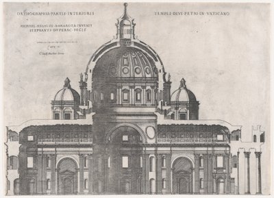 Mirror of Roman Magnificence: St. Peters, 1500-talet., 1500-talet. av Etienne Duperac