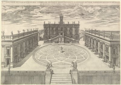 Utsikt över den romerska Capitolium, 1569 av Etienne Duperac