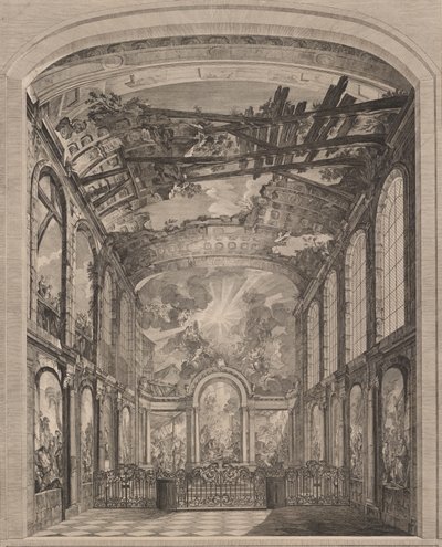 Interiörvy av Foundlings, 1759. av Etienne Fessard