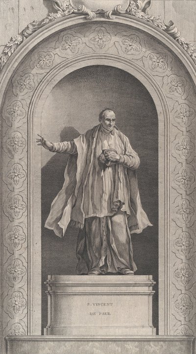 The Chapel of the Foundlings i Paris: Saint Vincent de Paul, 1756. av Etienne Fessard