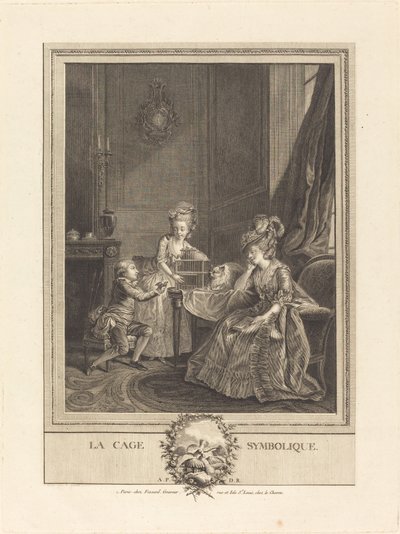 Den symboliska buren av Etienne Fessard after Charles Lepeintre