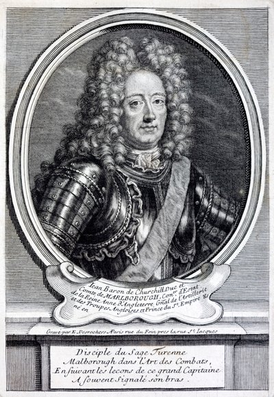 John Churchill av Etienne Jehandier (after) Desrochers
