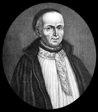 Michel Le Tellier (1643-1719) fransk teolog, jesuit, biktfader till Ludvig XIV, gravyr av Etienne Jehandier (after) Desrochers