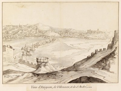 Martellage 1608 Pont Saint Benezet av Etienne Martellange