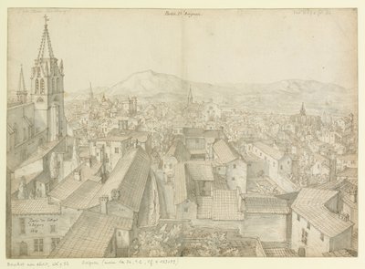 Del av kollegiet  i Avignon  1617 : Del av Avignon av Etienne Martellange