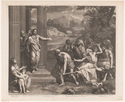 Christus geneest de lamme Jesus ait Paralytico (...)/ Jesus sa till den förlamade (...) (titel på objektet) av Etienne Picart
