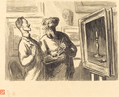 En realist hittar alltid en mer realist som beundrar honom av Etienne after Honoré Daumier