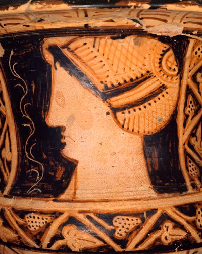 Detalj från en kalkformad krater från Spina (Emilia Romagna). Etruskisk civilisation, 400-talet f.Kr. av Etruscan
