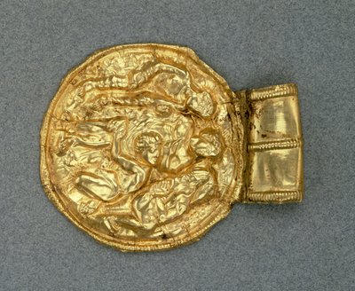 Präglat bulla hänge. Etruskisk civilisation, 400-talet f.Kr. av Etruscan