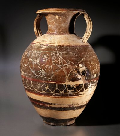 Etruskisk konst: amfora dekorerad av målaren av Cappi av Etruscan
