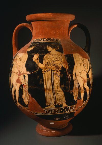 Pelike av Sommavillamålaren med flicka som presenterar ett granatäpple (rekonstruerat). Rödfigurkeramik från Orvieto (Umbria). Etruskisk civilisation, 400-talet f.Kr. av Etruscan