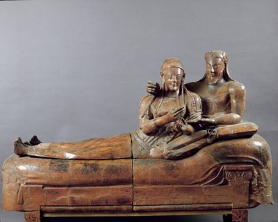 Brudarna snidade grupp (terrakottasarkofag från Cerveteri. 600-talet f.Kr.) av Etruscan