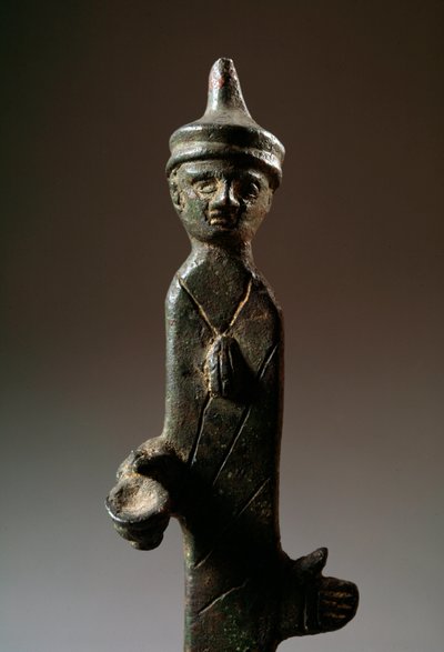 Haruspice, bronsskulptur, 300-talet f.Kr av Etruscan Etruscan