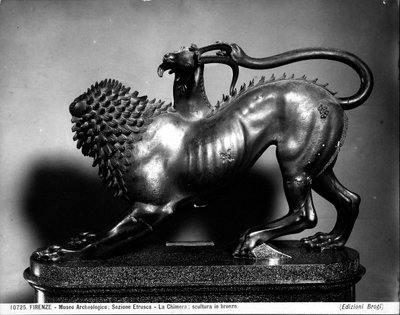 The Wounded Chimera of Bellerophon (brons) (för detaljer se 104199) av Etruscan Etruscan