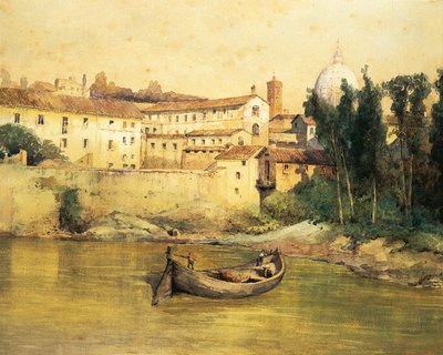 Italien, Rom, gamla Santo Spirito-sjukhuset i Sassia (Saxia), av Ettore Roesler Franz av Ettore Roesler Franz