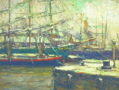 Vinter i hamnen av Eugeen van Mieghem