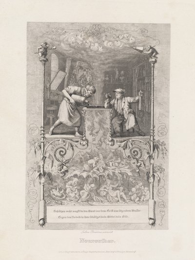Neureuther (Självporträtt i Etsningsstudion) av Eugen Napoleon Neureuther