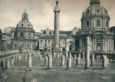Forum av Trajanus, Rom, Italien, 1927 av Eugen Poppel