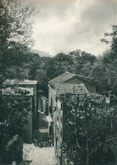 Narrow street, Capri, Italien, 1927 av Eugen Poppel