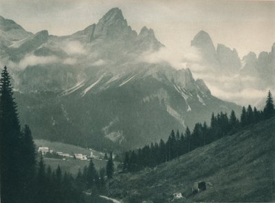 Pala Group, San Martino di Castrozza, Dolomiterna, Italien, 1927 av Eugen Poppel