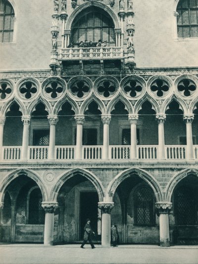 Del av Dogespalatset, Venedig, Italien, 1927 av Eugen Poppel