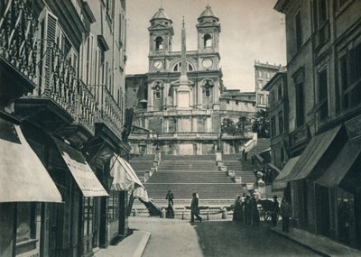 Spanska trappan och Trinita dei Monti-kyrkan, Rom, Italien, 1927 av Eugen Poppel