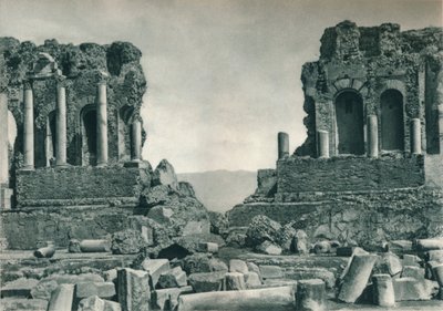 Scenen för den grekiska teatern, Taormina, Sicilien, Italien, 1927 av Eugen Poppel