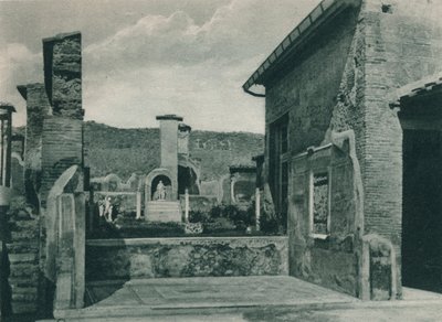 Gatan stiger upp till forumet, Pompeji, Italien, 1927 av Eugen Poppel