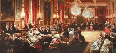Frankrike, Versailles, Konsert till ära för drottning Victoria av Storbritannien i Spegelsalen på Chateau d