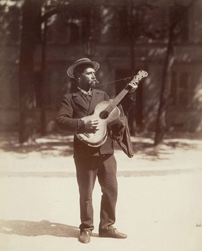 Gitarrspelare, Paris av Eugène Atget