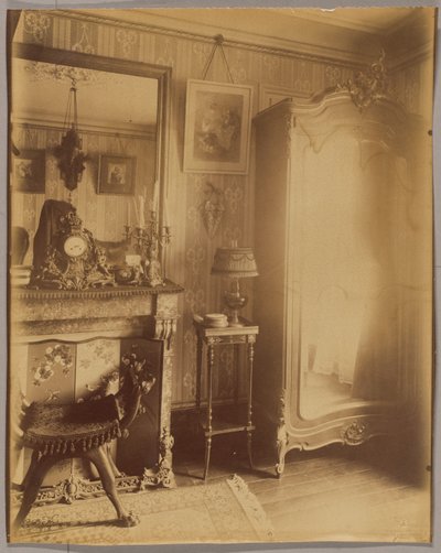 Interiör hos fru D., liten rentenär, boulevard du Port-Royal av Eugène Atget
