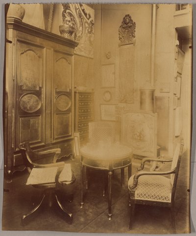 Interiör hos herr C., lägenhetsdekoratör, rue du Montparnasse av Eugène Atget