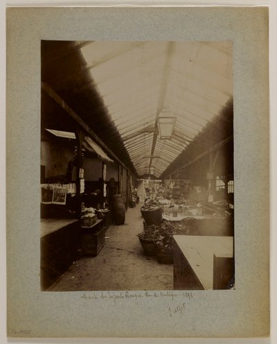 Marché des Enfants-Rouges, rue de Bretagne, 3:e arrondissementet, Paris av Eugène Atget
