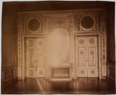 Vardagsrum, interiör av Hôtel de Lauzun av Eugène Atget