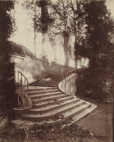 Trappan vid Saint-Cloud,1906 (foto) av Eugène Atget