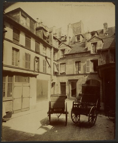 Gammalt hus, Rue de Fourcy, passage från kvarteret till Fourcys bostad av Eugène Atget
