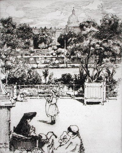 Parisisk park, från 