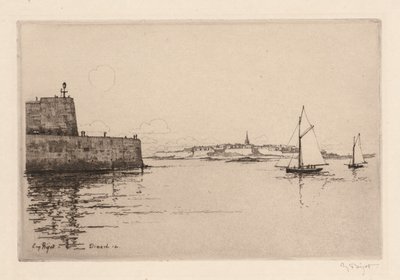 Saint-Malo Vue de Dinard (Saint-Malo vu de Dinard) av Eugene Bejot