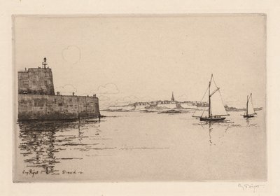 Saint-Malo Vue de Dinard (Saint-Malo vu de Dinard) av Eugene Bejot