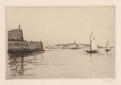 Saint-Malo sett från Dinard Saint-Malo sett från Dinard, 1914. av Eugene Bejot