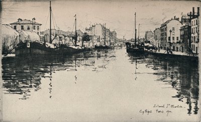 Canal St Martin, 1915 av Eugene Bejot