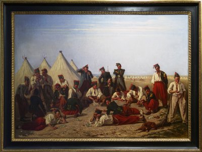 Lottospelet på Chalons läger av Eugene Bellanger
