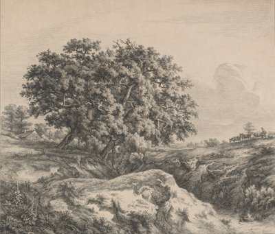 Ek vid en ravin, 1845. av Eugene Bléry